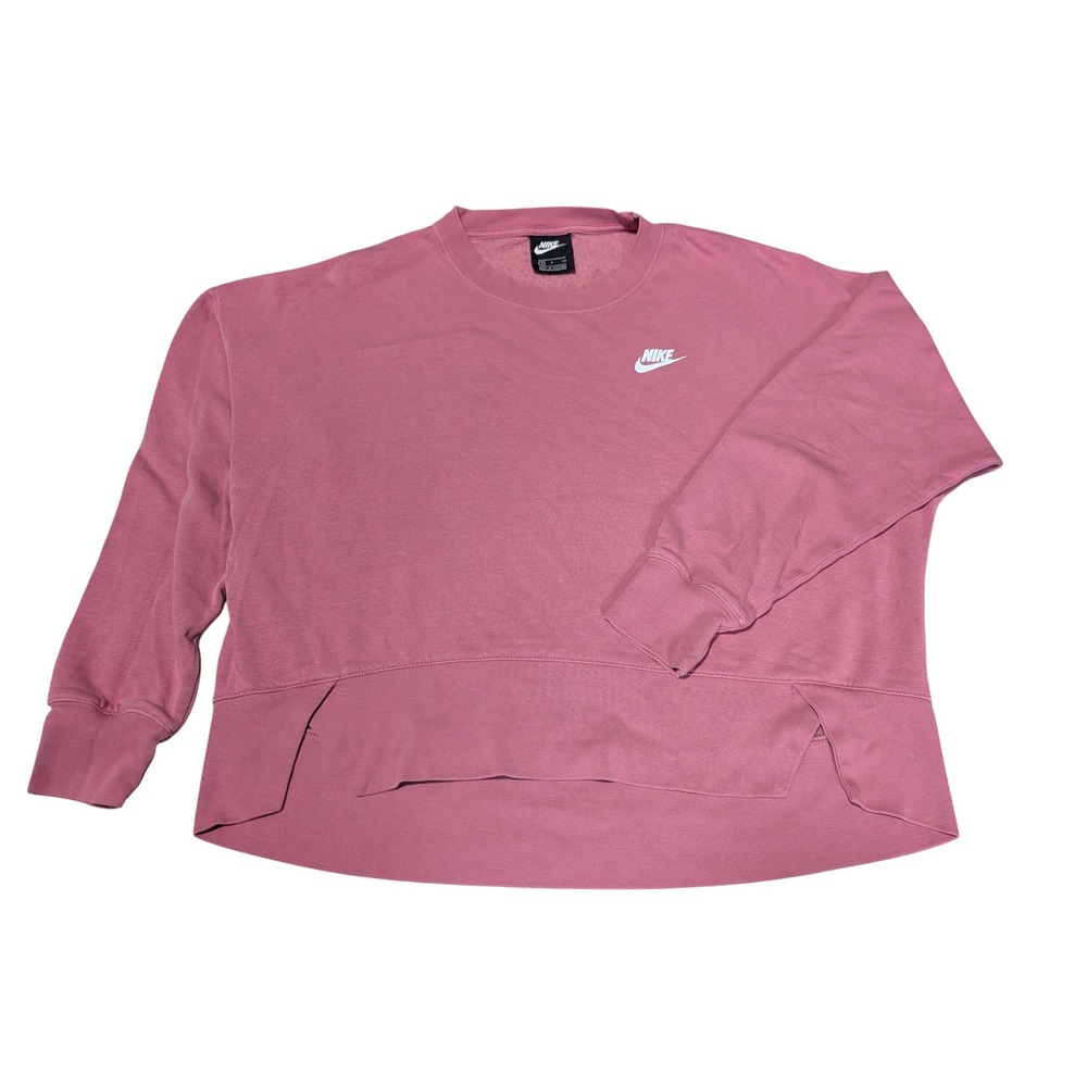 Nike Sweatshirt Women‎ Small Pink Sportswear Essential Fleece Crewneck Oversized